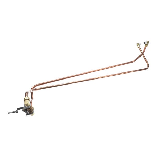A Pitco copper fill valve with a long handle.