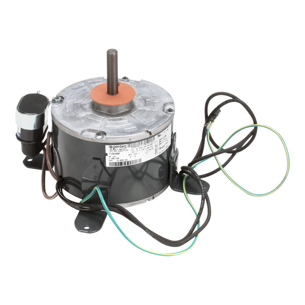 An Ice-O-Matic motor fan with wires and a wire harness.