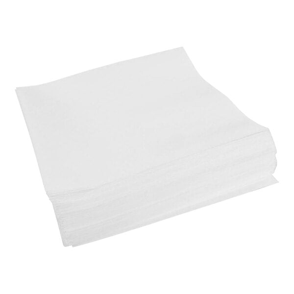 A stack of white Pitco filter paper.