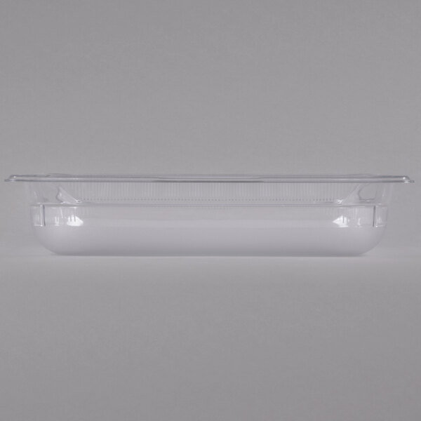 A clear plastic Vollrath food pan.