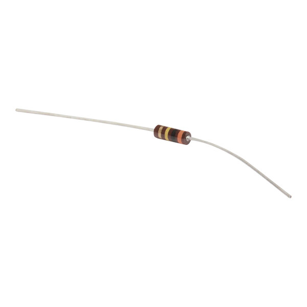 A close-up of a Vulcan 300K resistor with a black and white stripe.