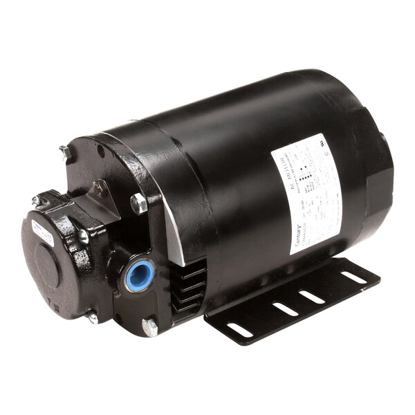 An Imperial Range black motor and pump assembly with a white label.