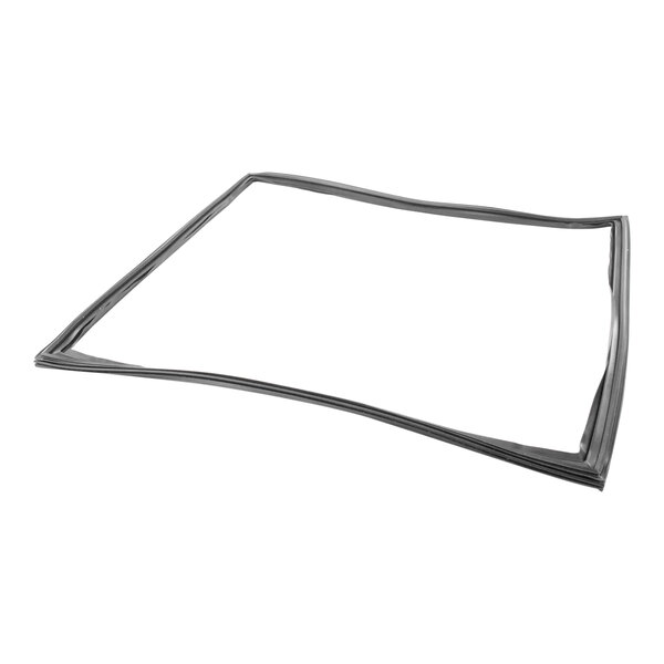 A close-up of a black Turbo Air Refrigeration gasket with a white background.