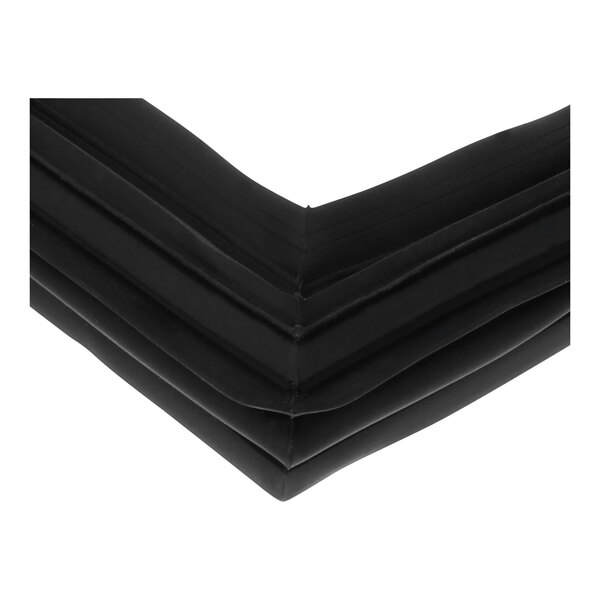 A close up of a corner of a black Turbo Air Refrigeration gasket.