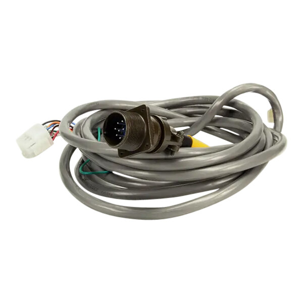 A close-up of Pitco remote hood wiring with a cable and connector.
