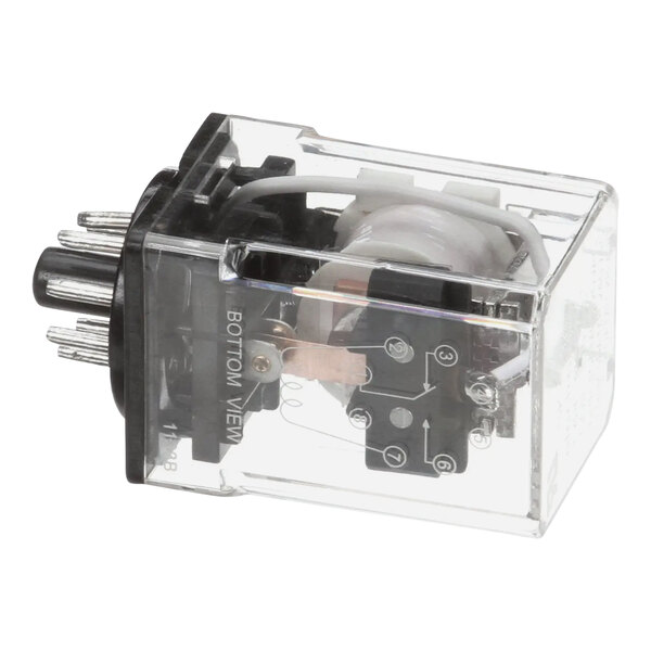 An Imperial Range single pole relay with 8 pins and a clear cover.