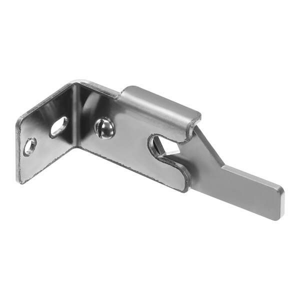 A metal bracket for a Pitco tank cover with a stainless steel latch.