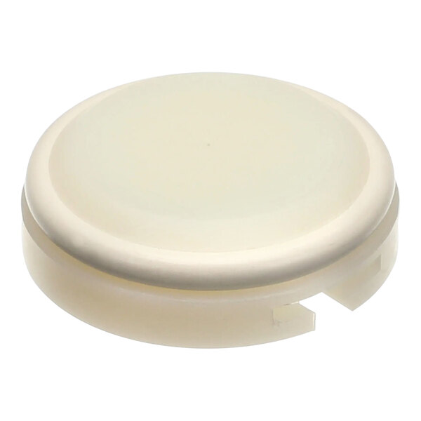 A white round nylon seal with a hole in the middle.