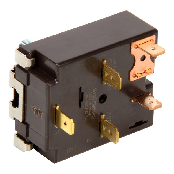 A black and gold Vulcan range switch.