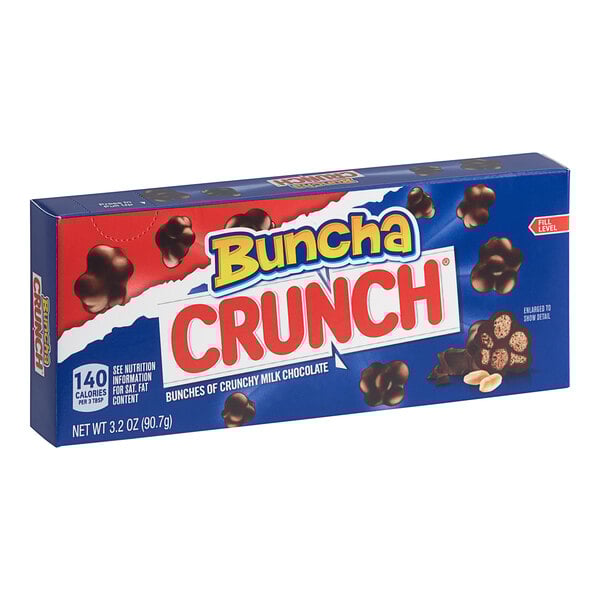 A Buncha Crunch milk chocolate candy box.