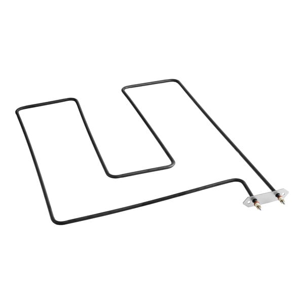 A metal heating element for an oven or similar appliance.