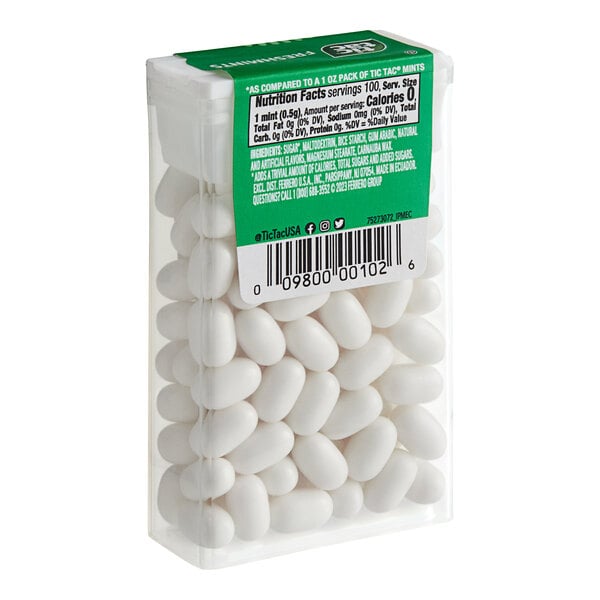 A white box of 12 TIC TAC Freshmints packages.