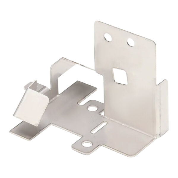 A metal Pitco plate bracket with two holes.