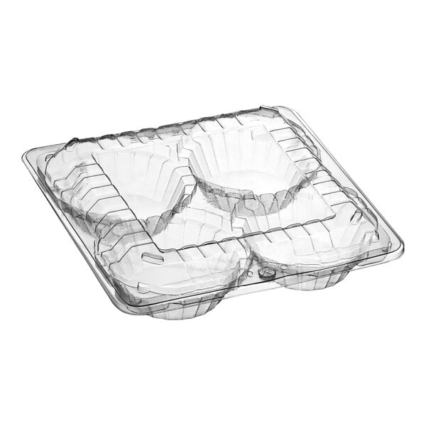 A Polar Pak clear plastic container with four compartments.