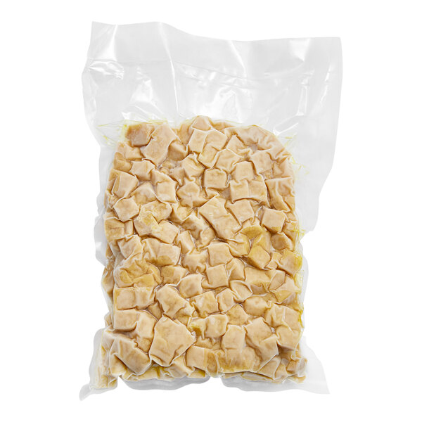 A bag of Nasoya Organic Baked Tofu Cubes.