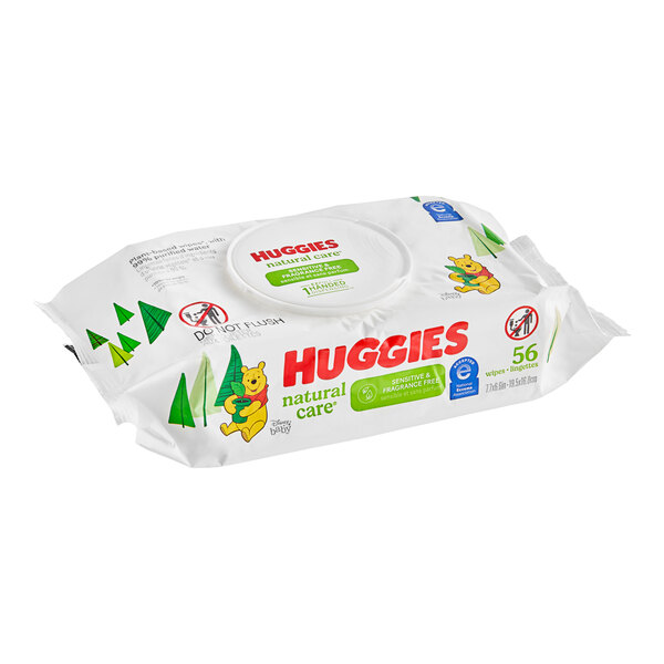 thumbnail image 2 of Huggies Natural Care Sensitive Baby Wipes – Unscented, 6 Flip-Top Packs (288 Wipes Total) 2 of 5