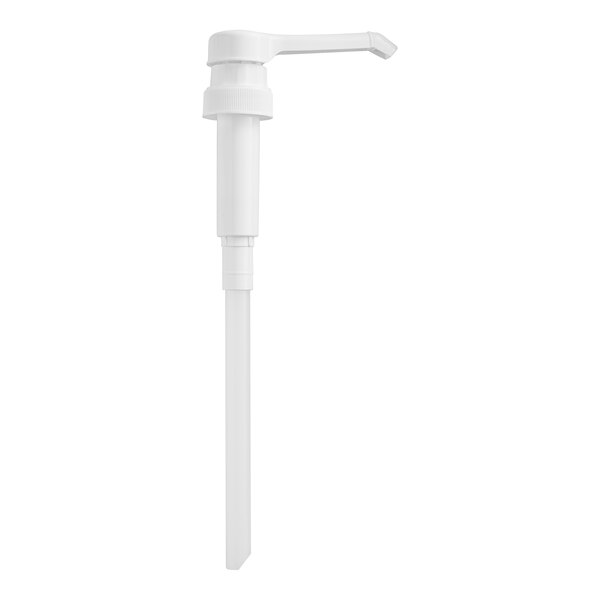 A white plastic Lavex pump with nozzle.