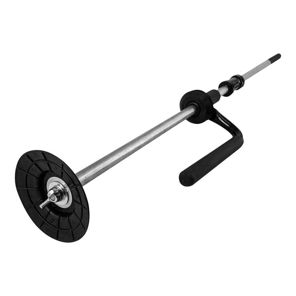 A metal Encore Packaging Wrapstik with a bar handle.