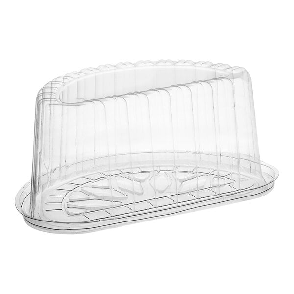 Polar Pak Clear Plastic Half Cake Container with Dome Lid