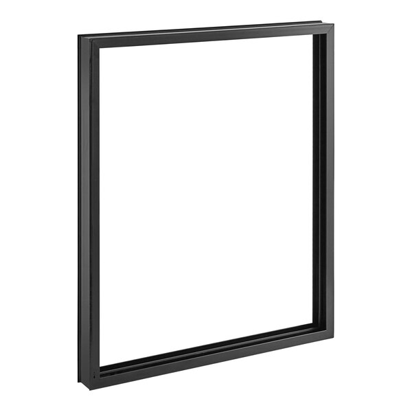 A black rectangular door frame.