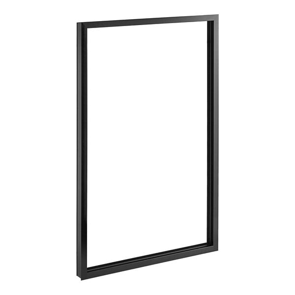A black rectangular door frame.