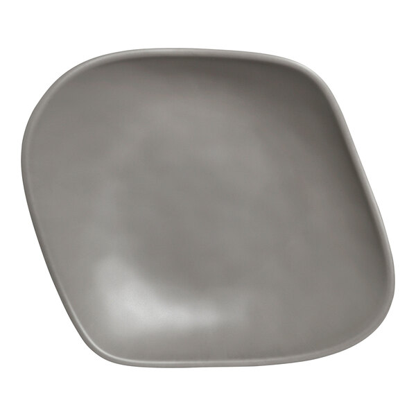 A Delfin Marisol melamine serving bowl in driftwood gray on a white background.