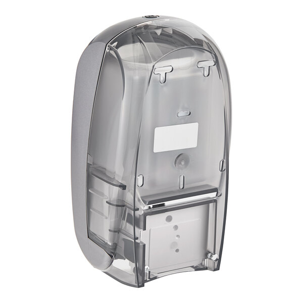 A clear plastic Lavex Pro liquid soap dispenser with a white label.