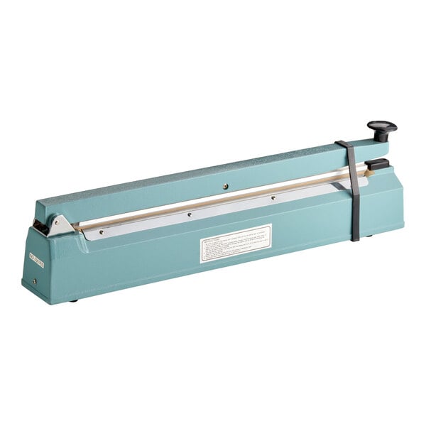 A 20-inch impulse heat bag sealer with a timer, designed for sealing plastic bags.