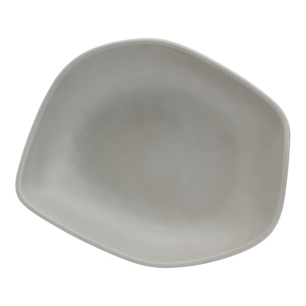 A Delfin Marisol driftwood gray melamine small salad bowl.