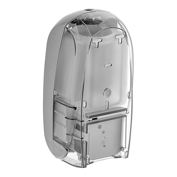 A clear plastic Lavex Pro automatic foam soap dispenser with a clear lid.