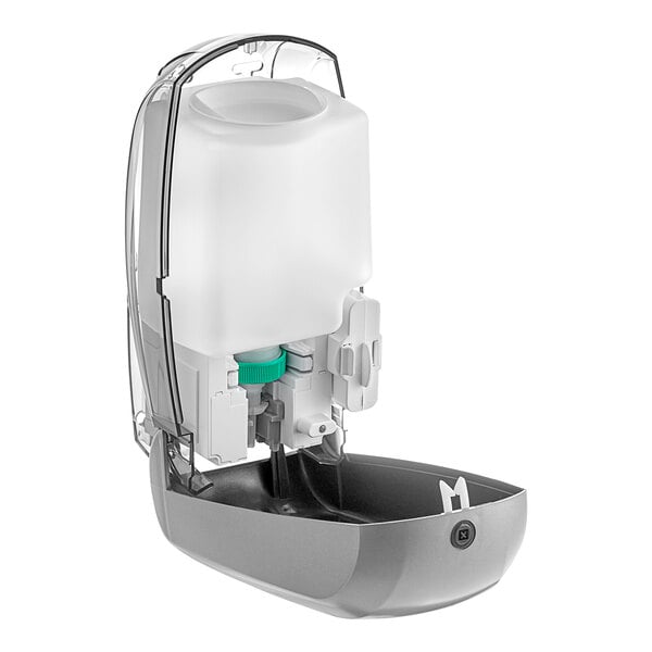 A white and silver Lavex Pro automatic foam soap dispenser.