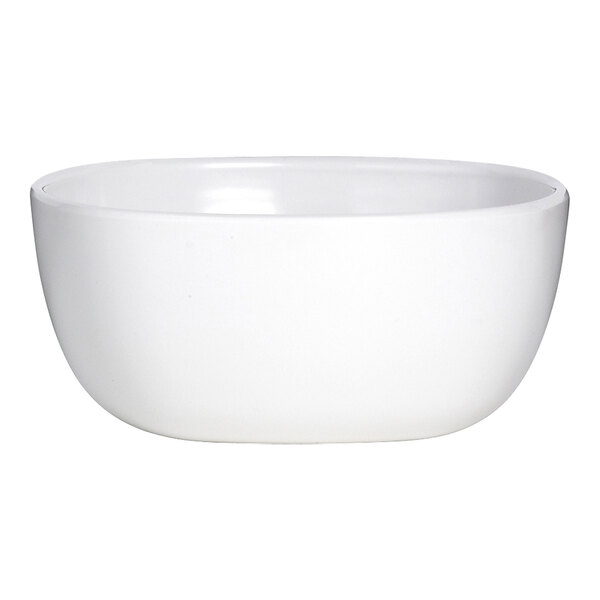 A white Delfin melamine bowl.