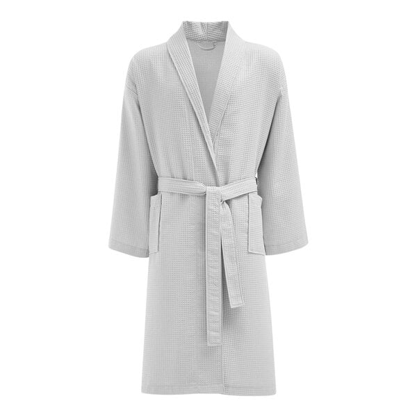 A white Berkshire Hospitality bath robe with a belt.