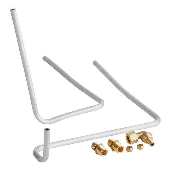 Cooking Performance Group oven burner tubing kit with brass fittings.