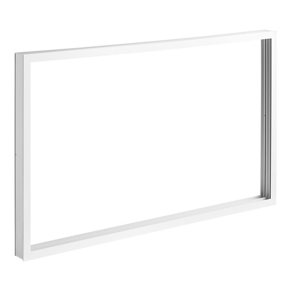 A white rectangular door frame.