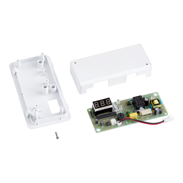 A white rectangular Galaxy Control Panel / PC Board Assembly with two legs.