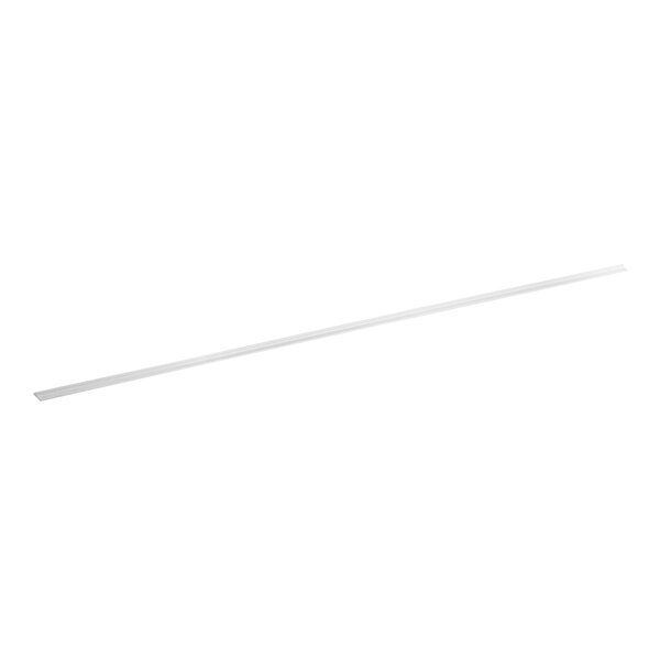 A long white plastic bar with a white handle.