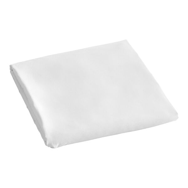 A folded white Berkshire Hospitality SuiteDream flat sheet.