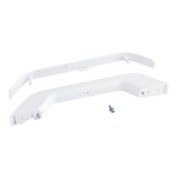 A white plastic Galaxy door handle assembly kit with screws.