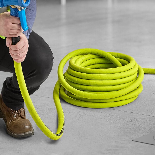 Regency EPDM 75' x 3/4" Polyester Braid Reinforced Rubber Washdown Hose with Stainless Steel 3/4" Swivel MGHT and 3/4" FHGT Connections