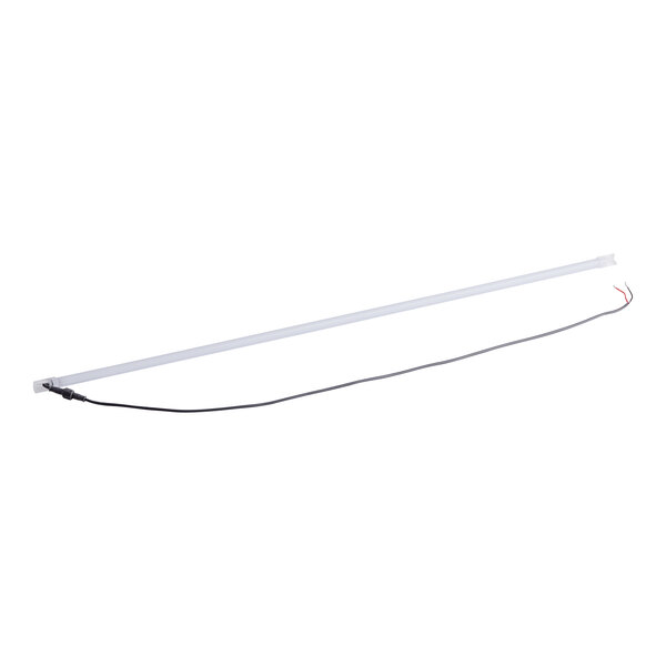 An Avantco LED light with a long white tube and a black wire.