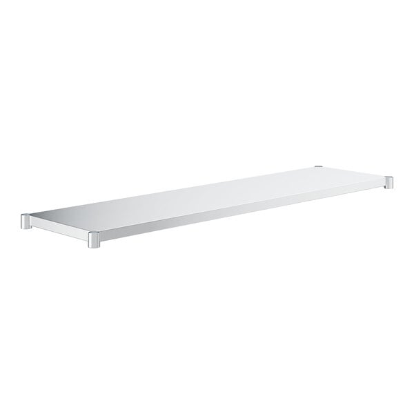 A white rectangular Steelton undershelf with metal legs.
