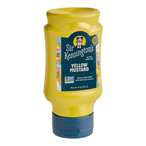 A 9 oz. squeeze bottle of Sir Kensington's Yellow Mustard.