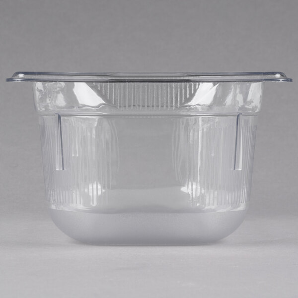 A clear plastic Vollrath food pan.