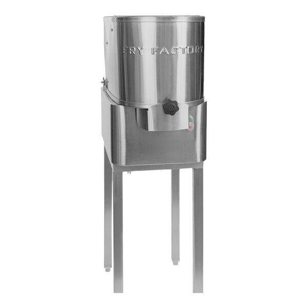 A Fry Factory automatic French fry cutter on a stand.