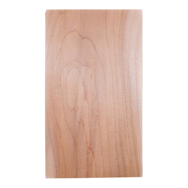 A close-up of a Wildwood Grilling maple wood plank.