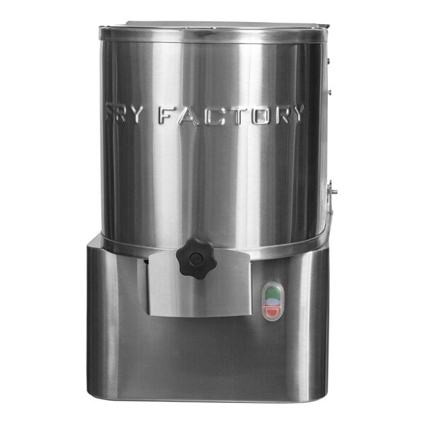 A Fry Factory Inc. commercial stainless steel French fry cutter with a lid.