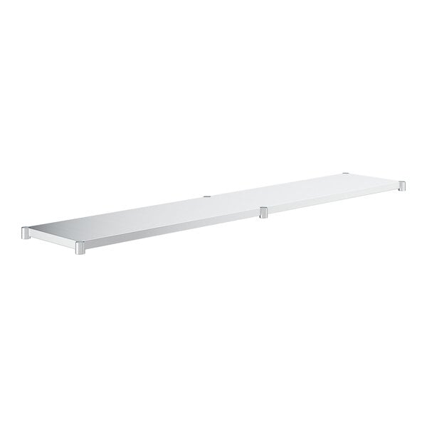 A white rectangular Steelton undershelf with metal legs.