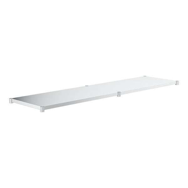 A white rectangular Steelton undershelf with metal legs.