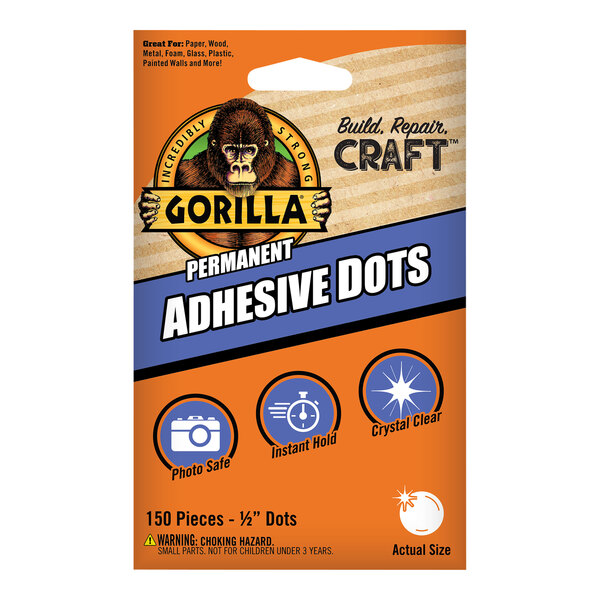 A package of 150 Gorilla craft adhesive dots.